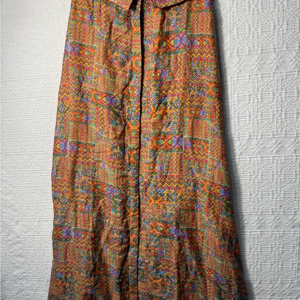 Women's Multicolor Patterned Maxi Skirt - Picture 12 of 13